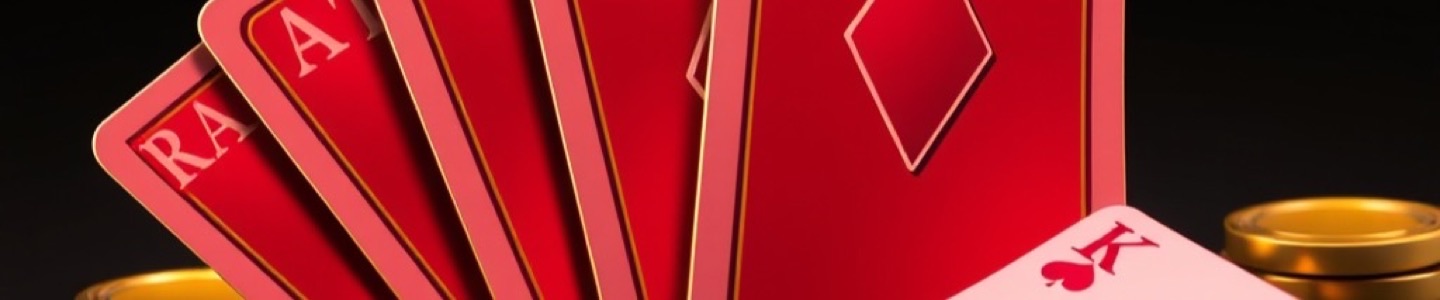 Hello Rummy about page banner with rummy cards and gold chips